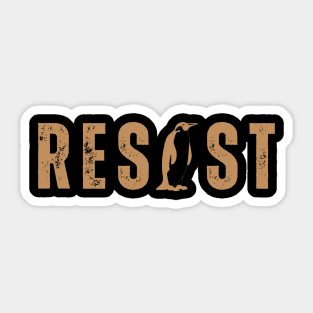 Resist-Penguin Sticker